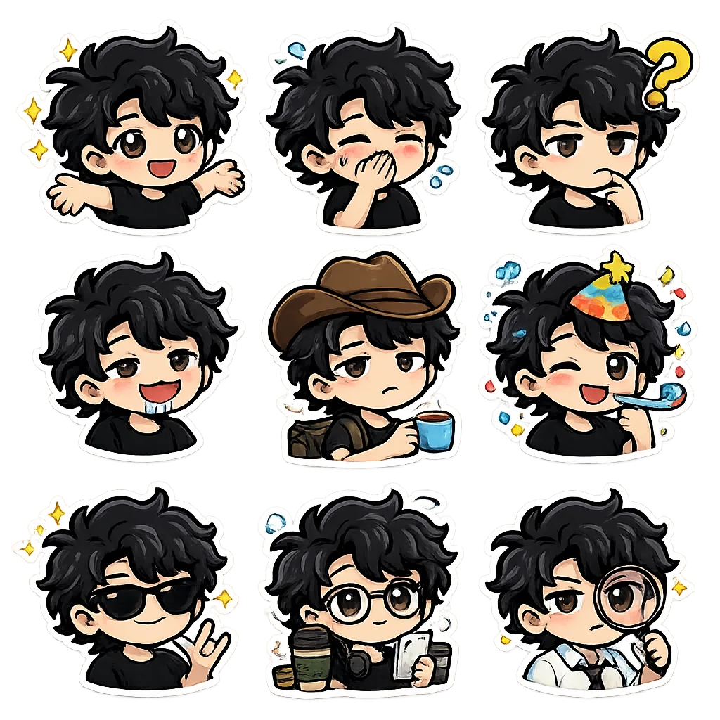 图生图生成器 · 贴纸 · 表情包套装5