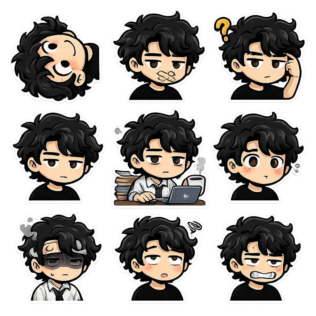 图生图生成器 · 贴纸 · 表情包套装6