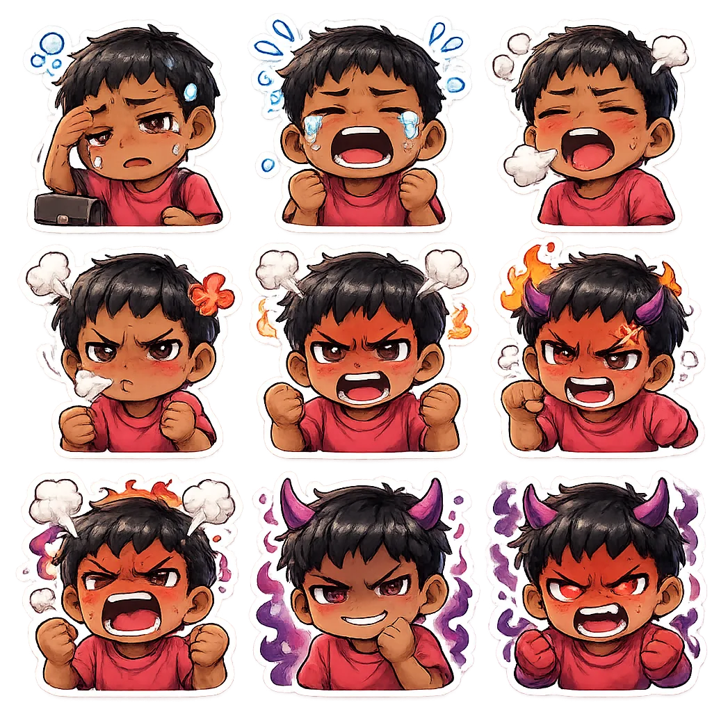 图生图生成器 · 贴纸 · 表情包套装11