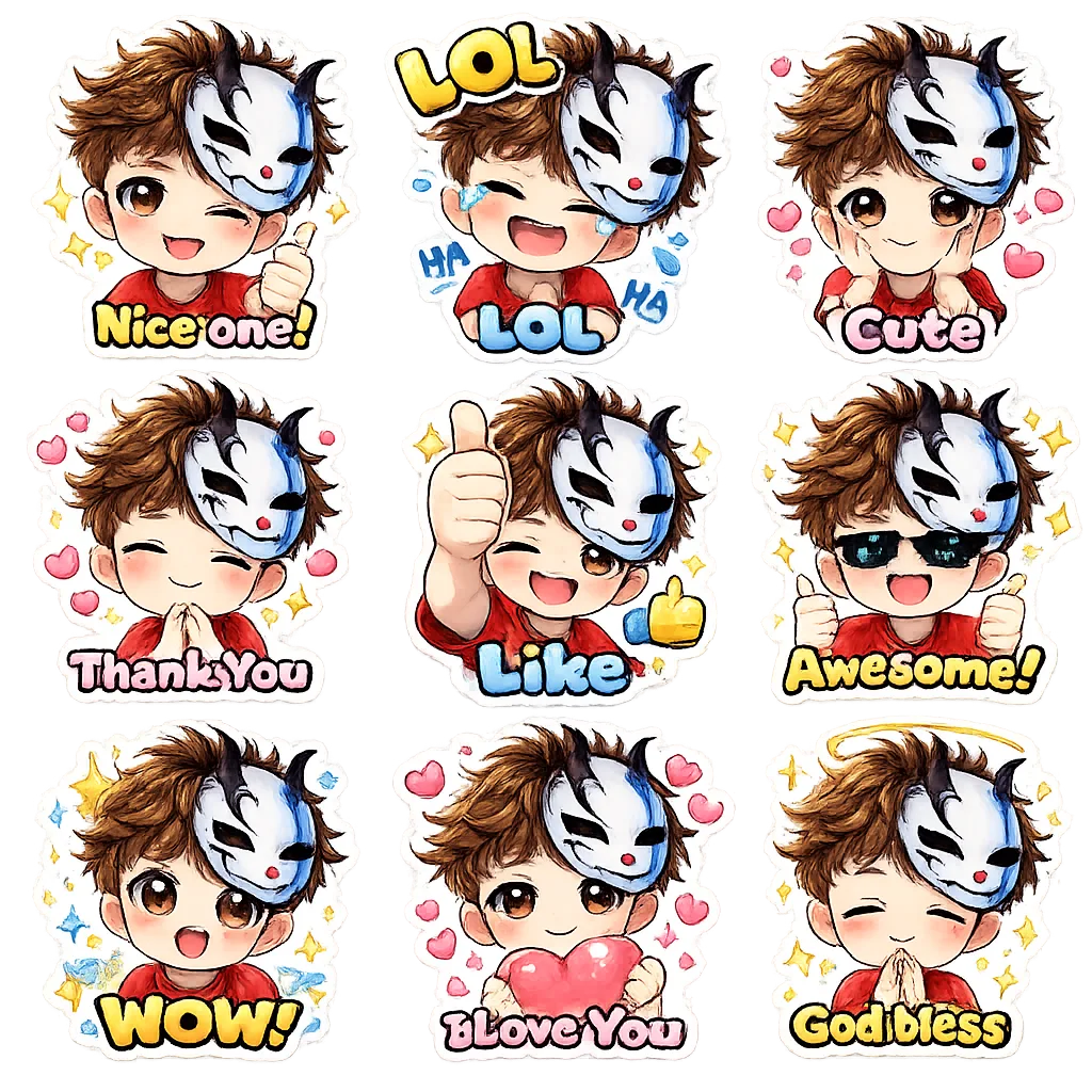 图生图生成器 · 表情包 · 表情符号+文字套装2