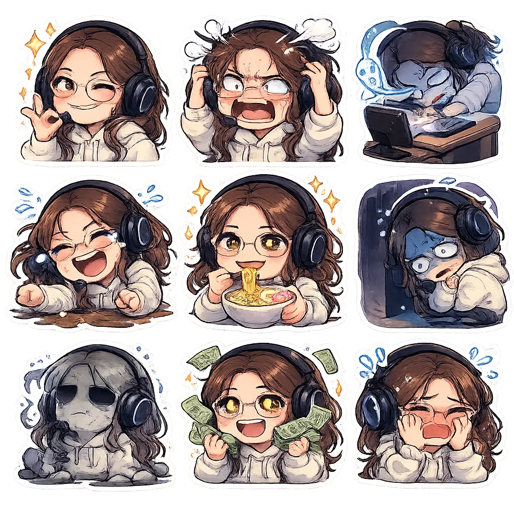 图生图生成器 · 贴纸 · 表情包套装1