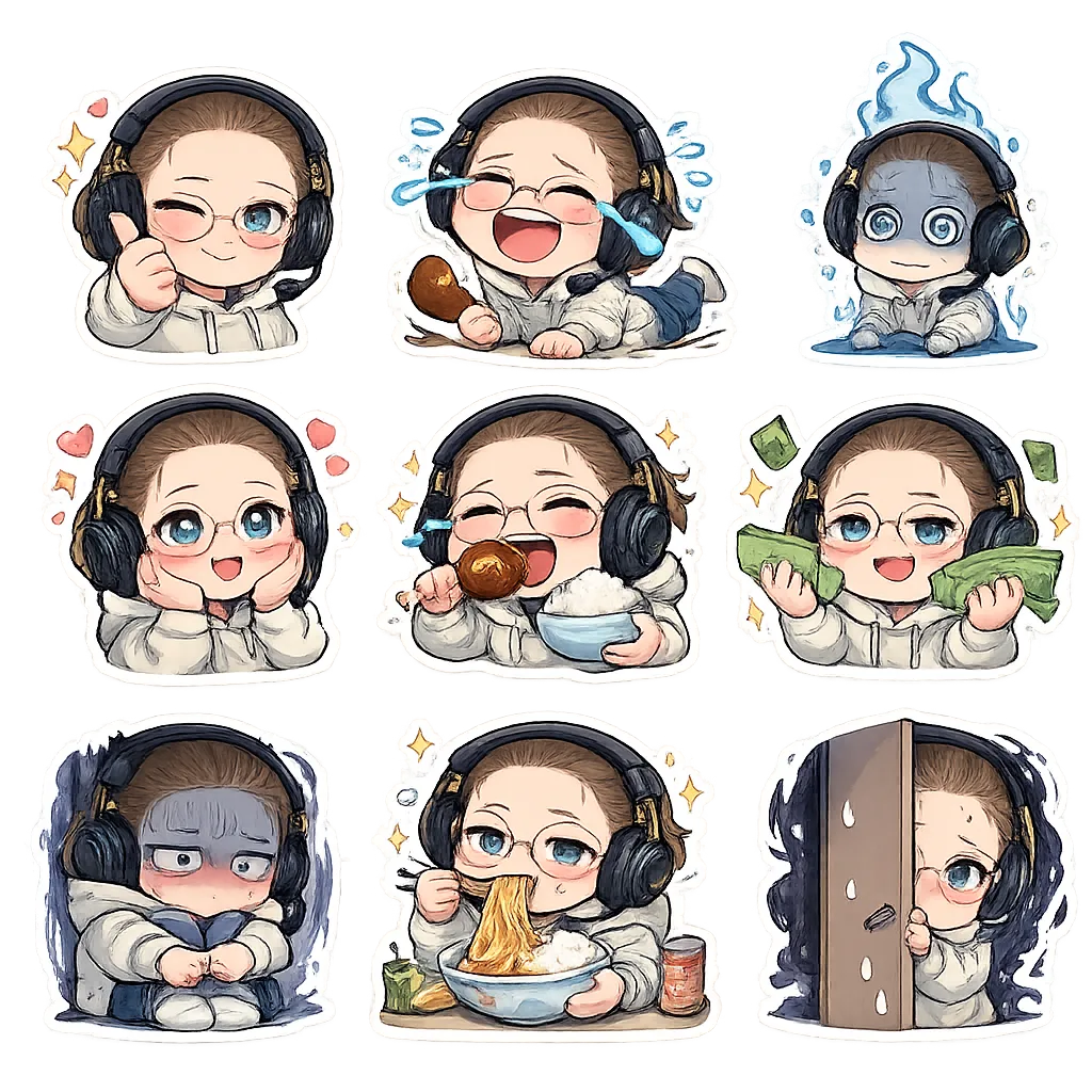 图生图生成器 · 贴纸 · 表情包套装1