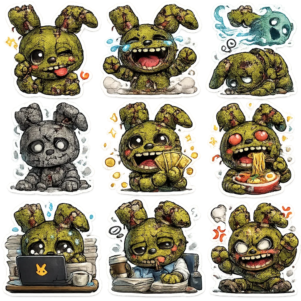 图生图生成器 · 贴纸 · 表情包套装1