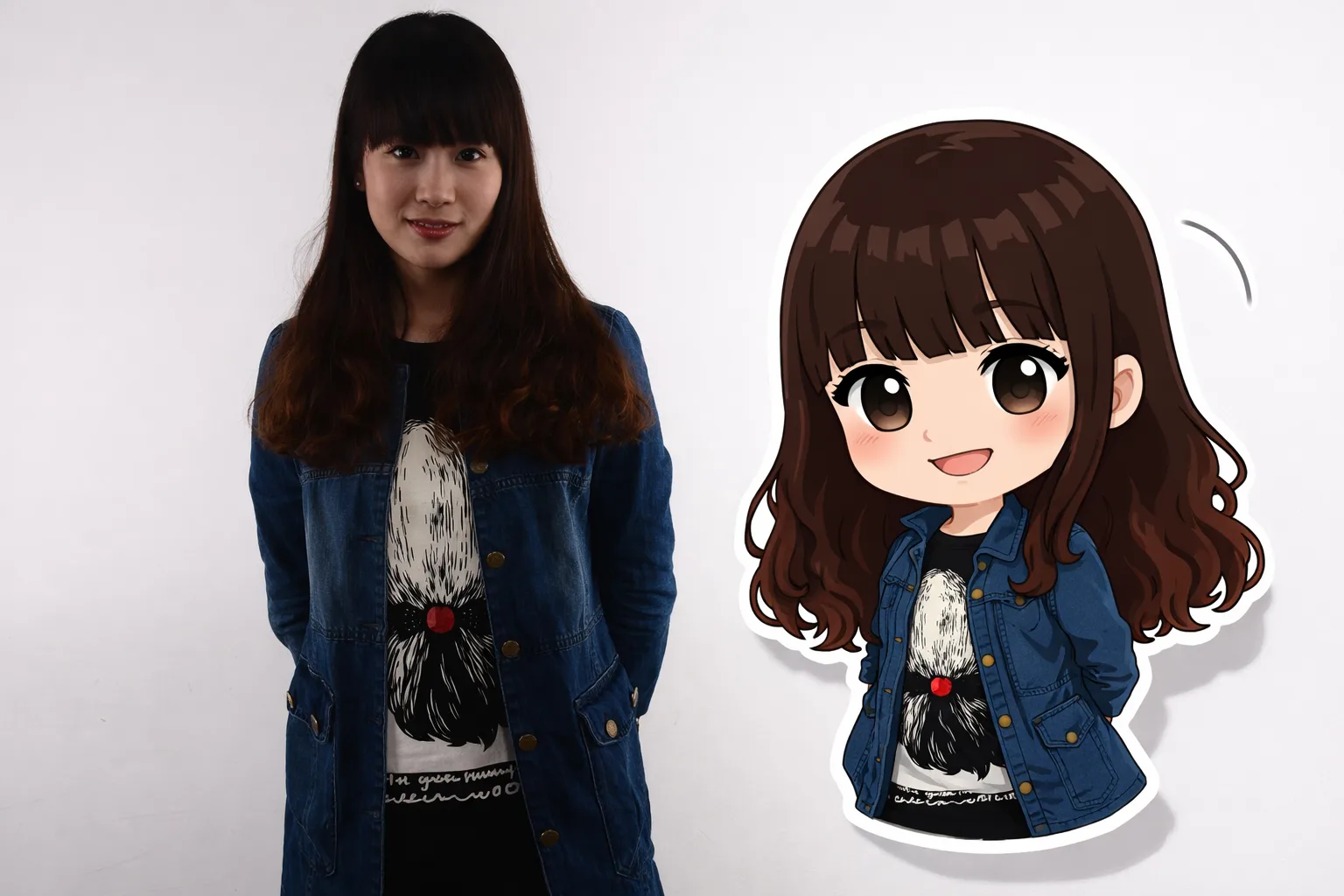 Image to Image Generator · Chibi · Real+Chibi Blend Sticker
