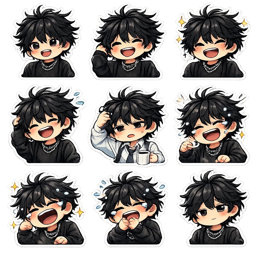 图生图生成器 · 贴纸 · 表情包套装2