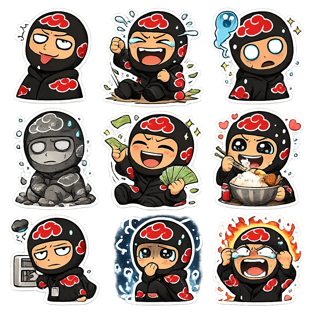 图生图生成器 · 贴纸 · 表情包套装1