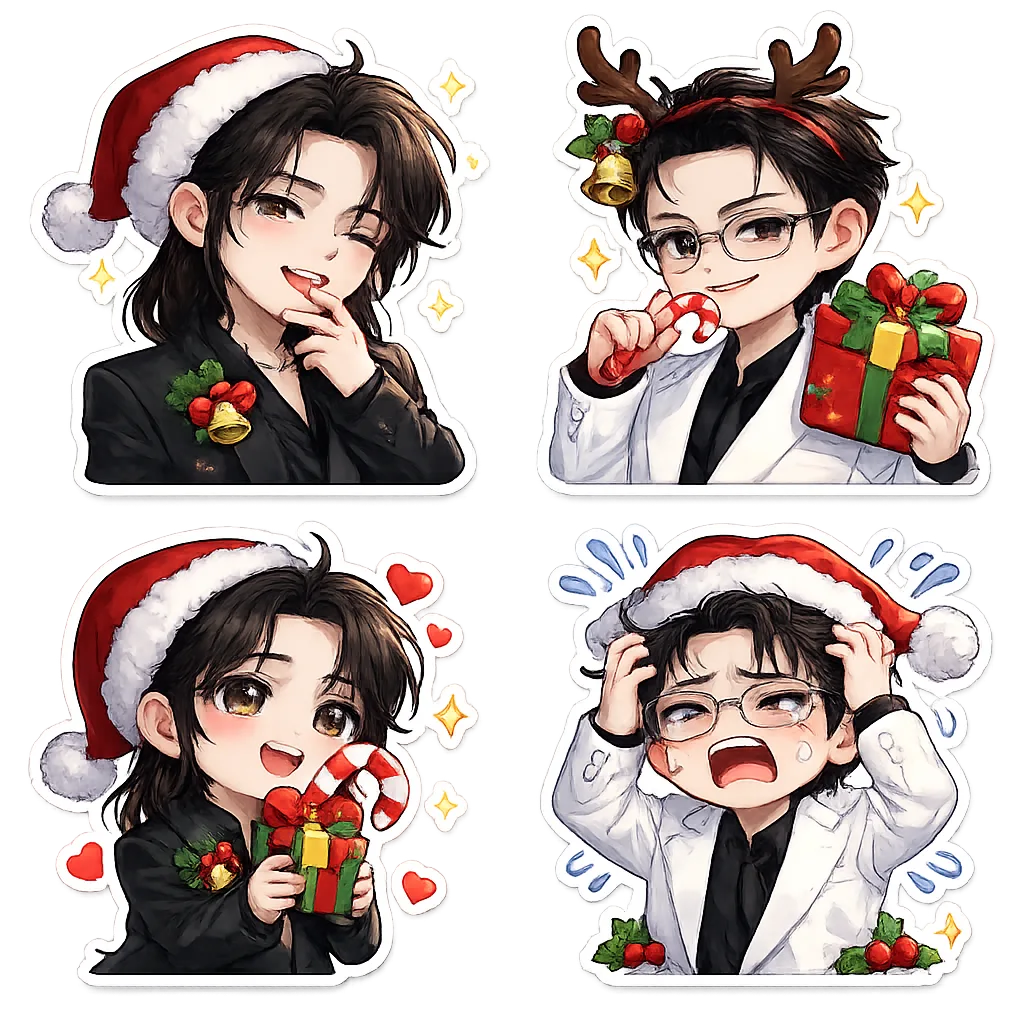 xmas_chibi_sticker creation