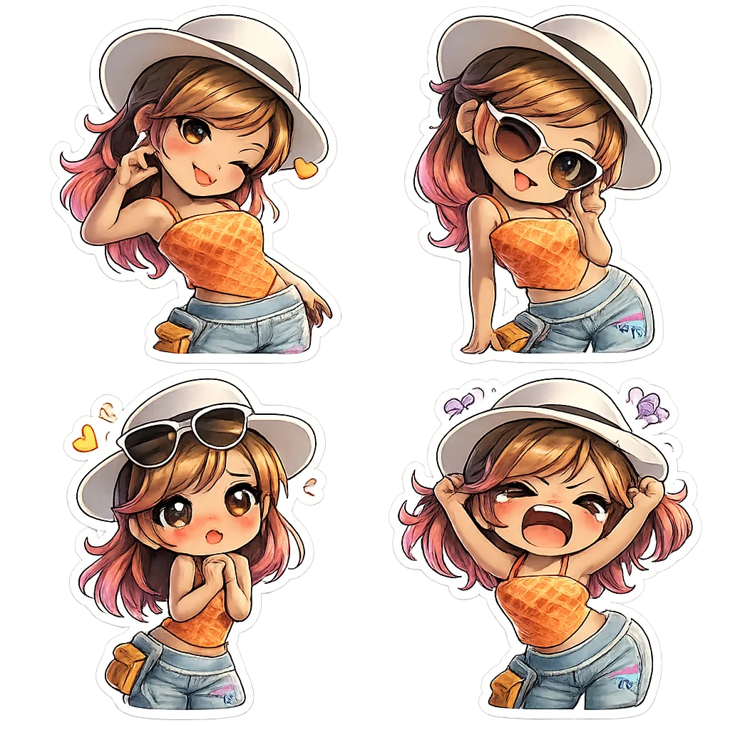 مولد صورة إلى صورة · إيموجي · ملصقات إيموجي تشيبي