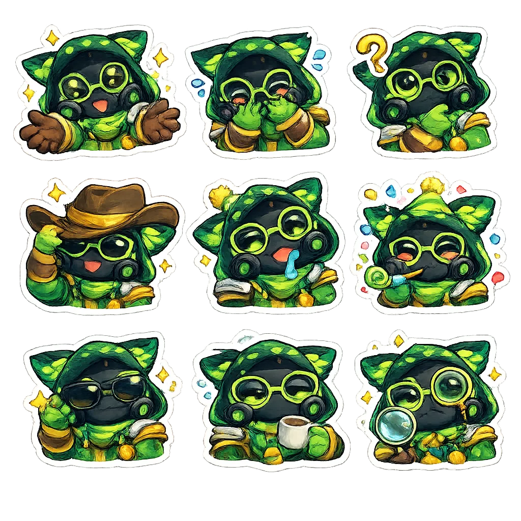 Générateur Image à Image · Autocollant · Collection d'Émojis : Set 5