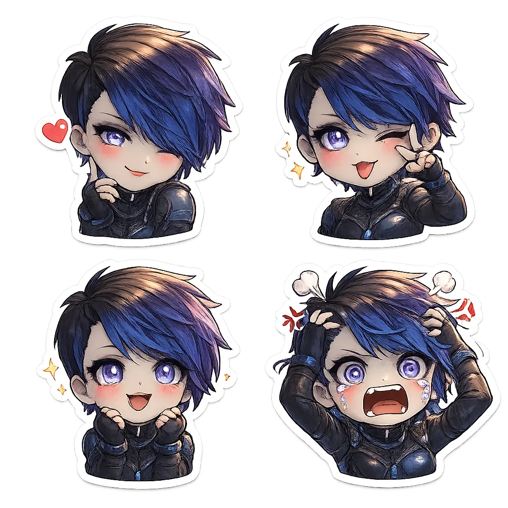 مولد صورة إلى صورة · إيموجي · ملصقات إيموجي تشيبي