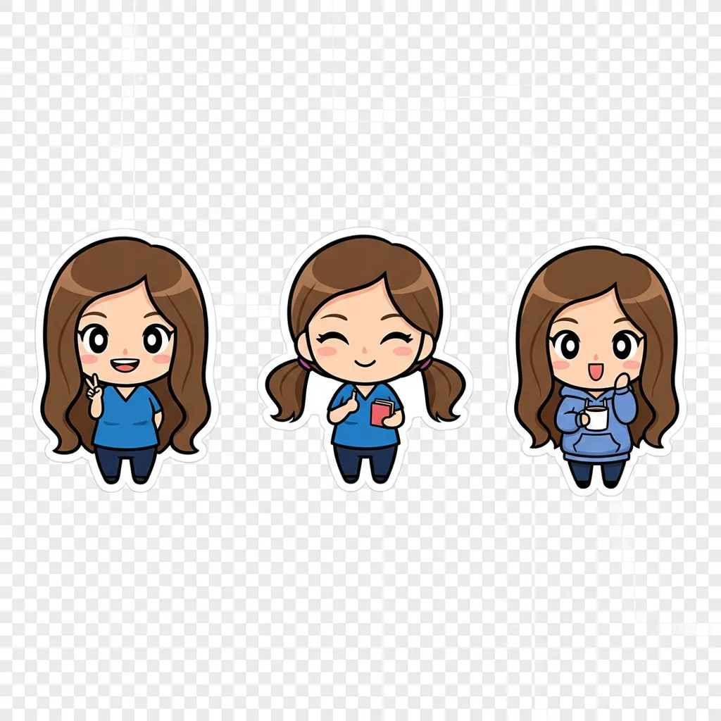 custom chibi avatar with dynamic pose from chibi ai generator