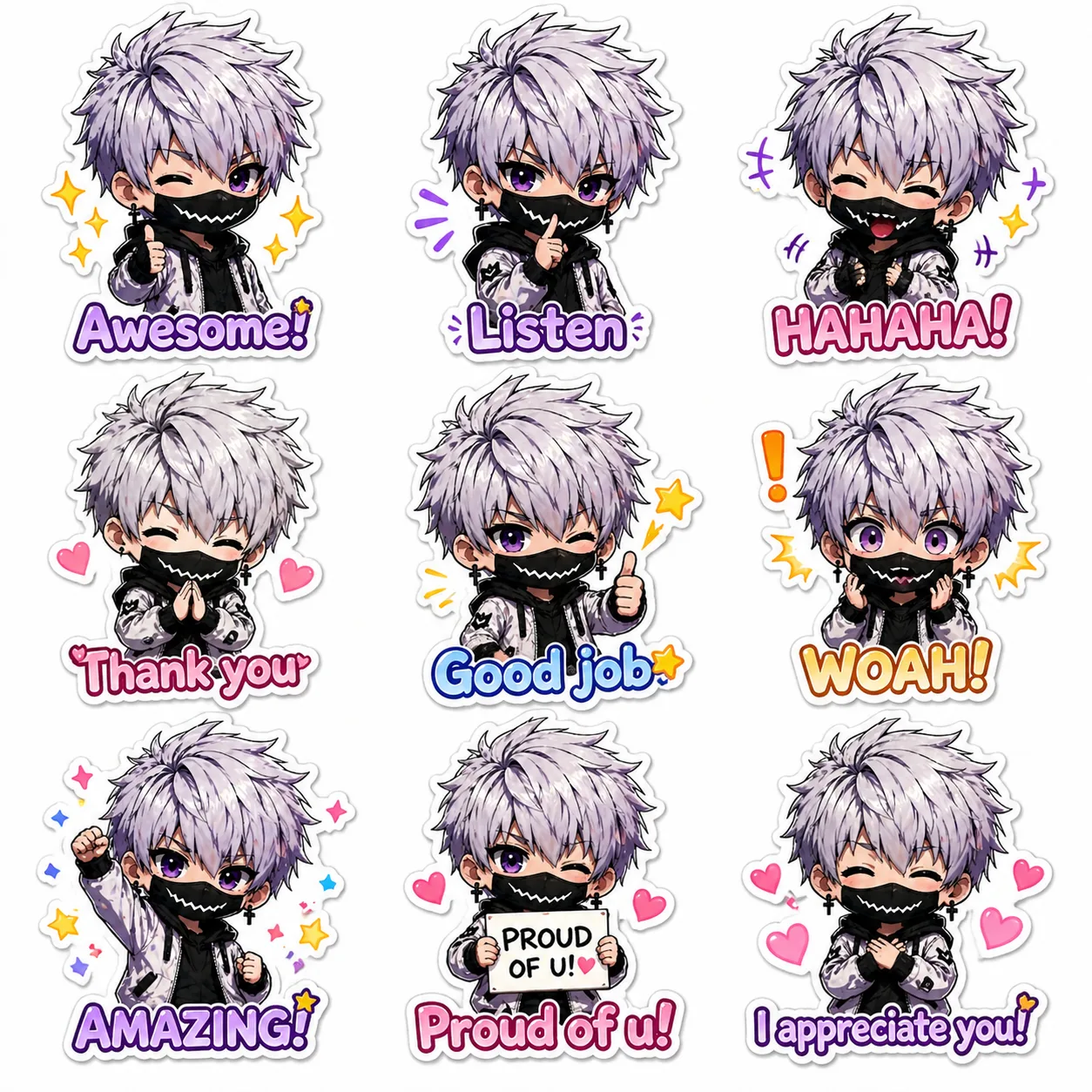 Generador de Imagen a Imagen · Emoji · Colección de Emojis+Palabra: Set 1