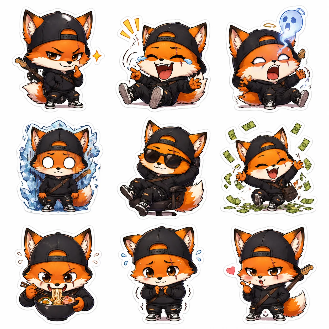 Générateur Image à Image · Autocollant · Collection d'Émojis : Set 1