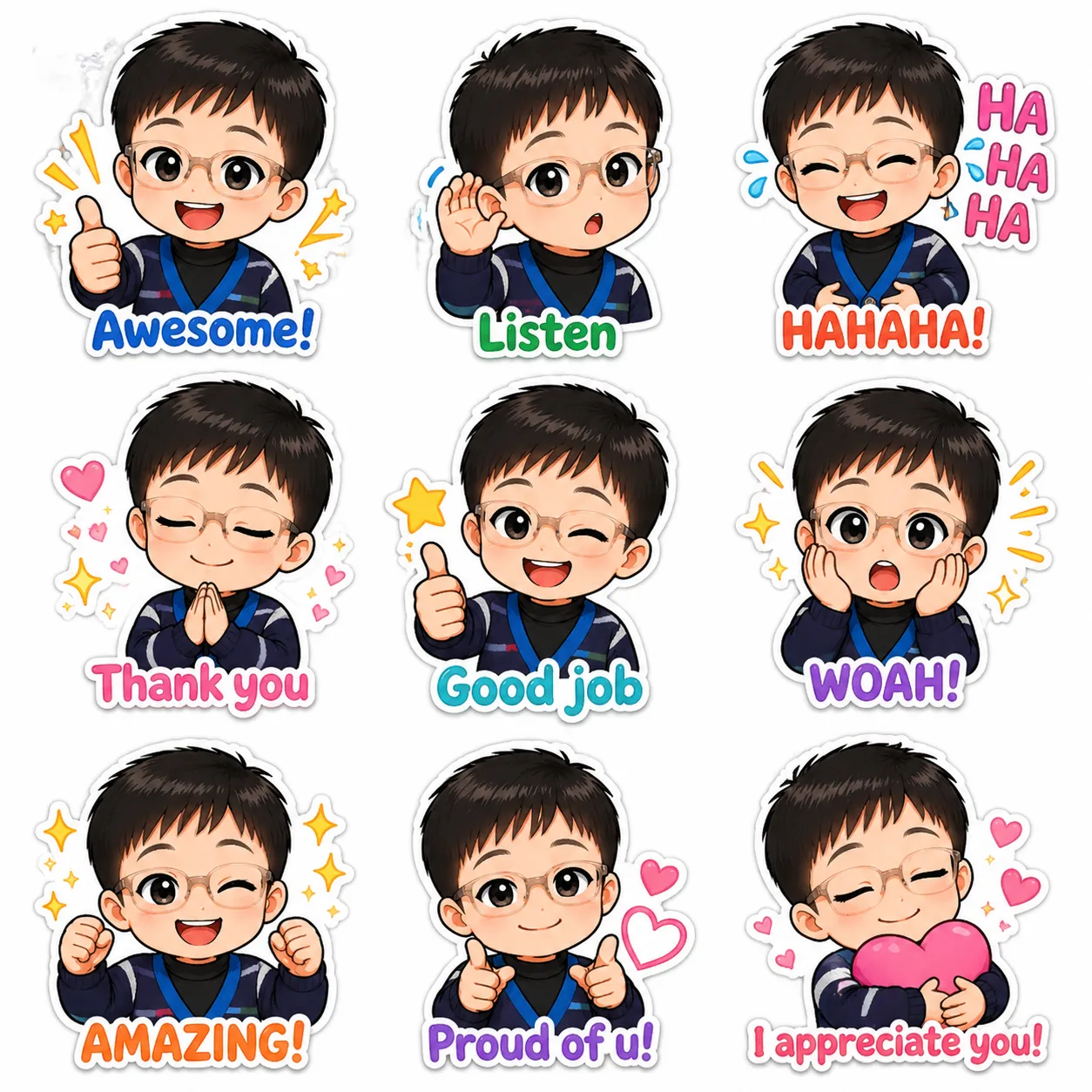 Generador de Imagen a Imagen · Emoji · Colección de Emojis+Palabra: Set 1