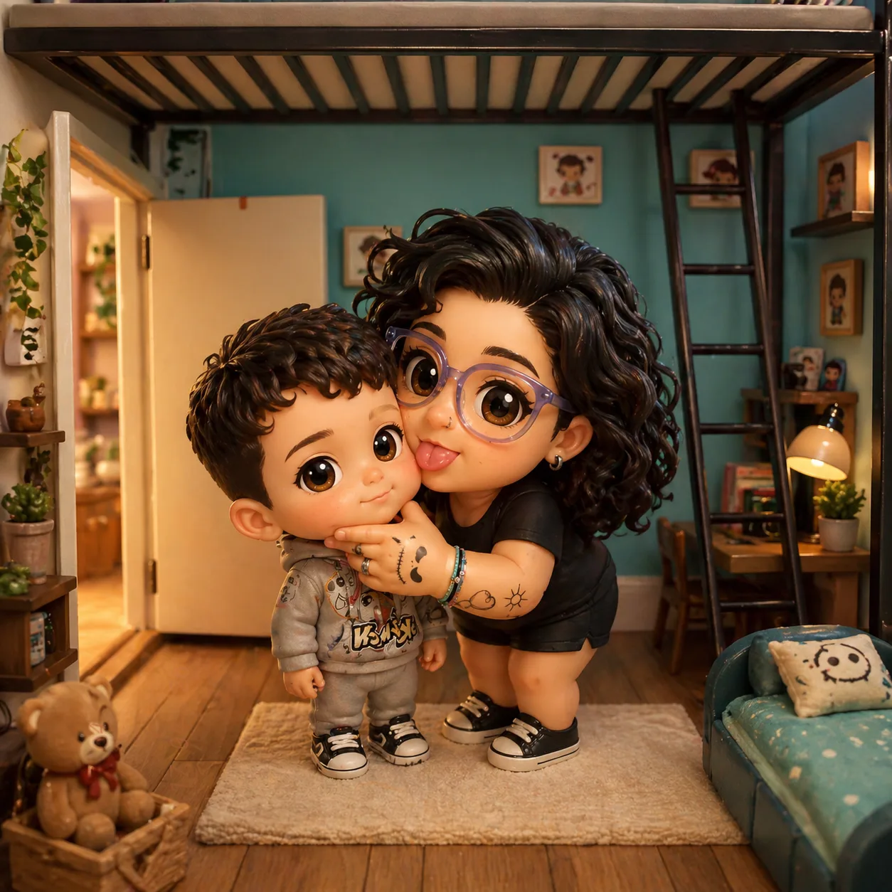 مولد صورة إلى صورة · تشيبي · تشيبي 3D ميكرونيوم ديوراما