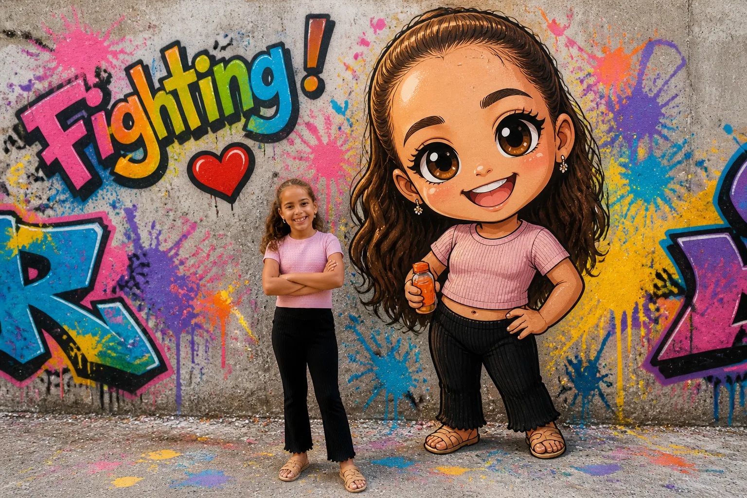 chibi_graffiti_mural creation