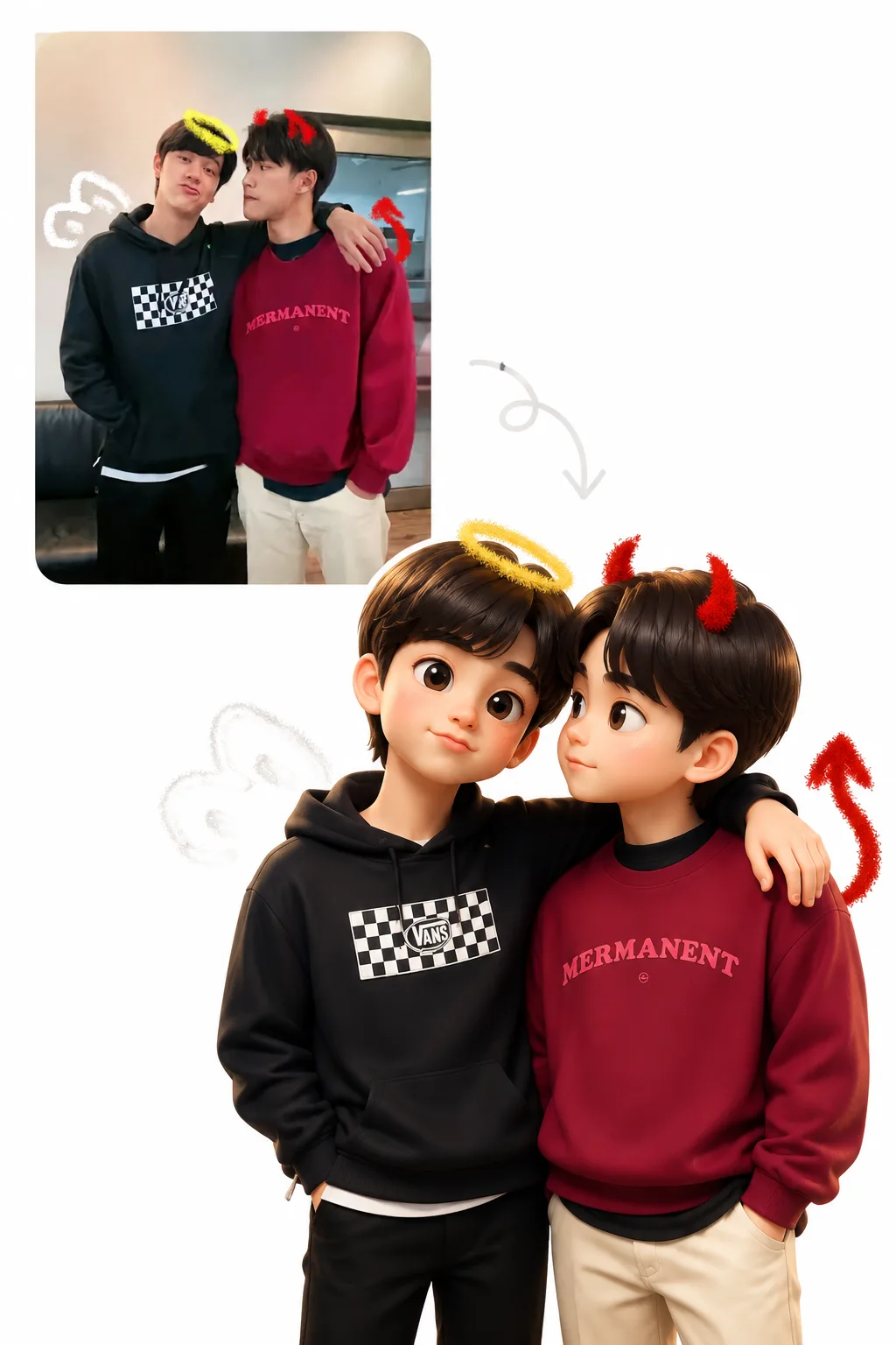 Image to Image Generator · Chibi · Real Person + 3D Chibi