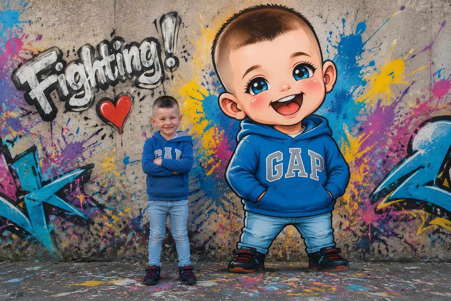 chibi_graffiti_mural creation
