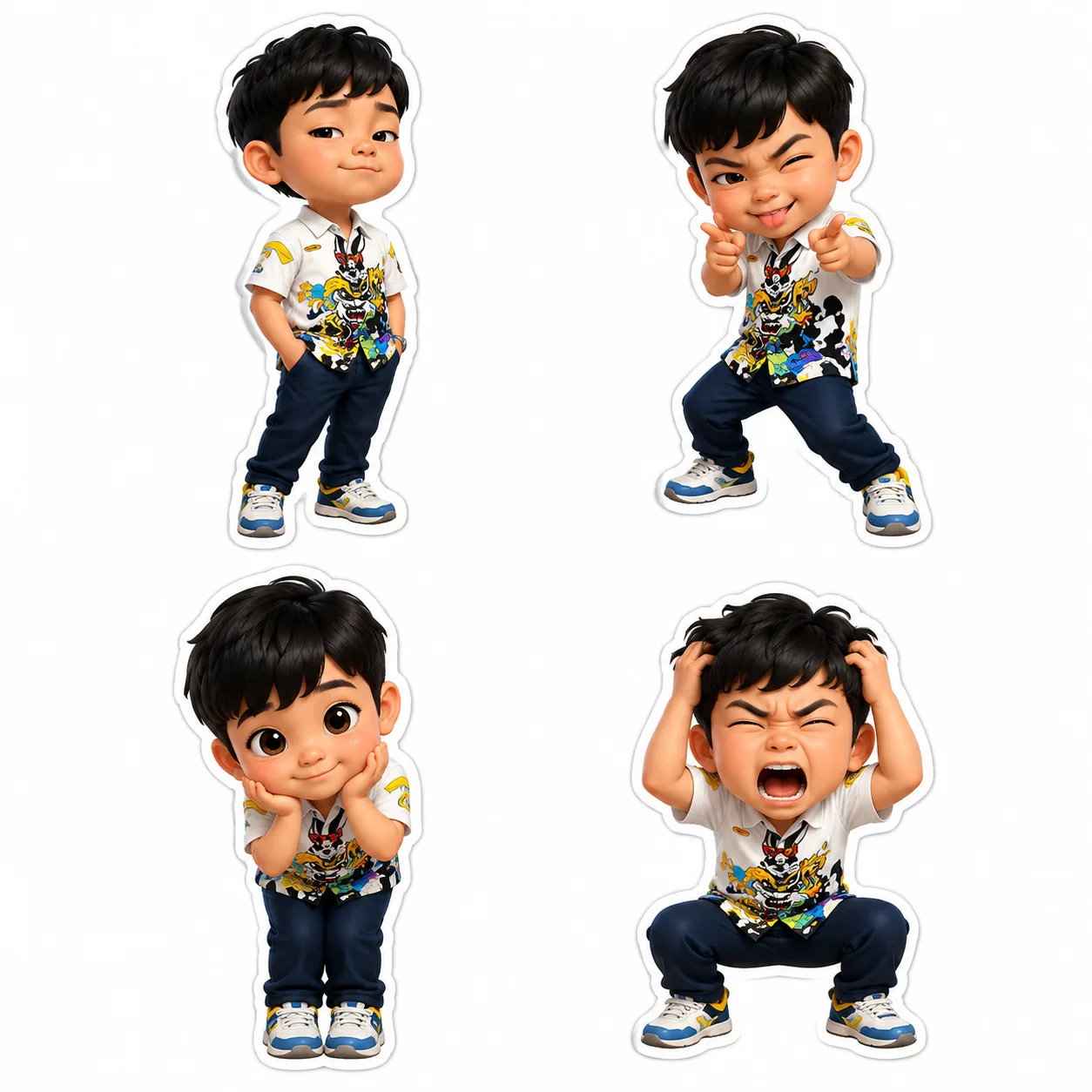 Générateur Image à Image · Emoji · Autocollants Emoji 3D Chibi
