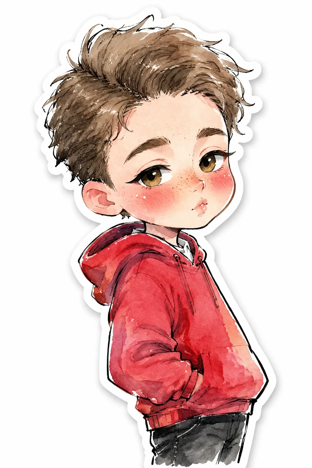 Image to Image Generator · Chibi · Chibi Watercolor Sticker