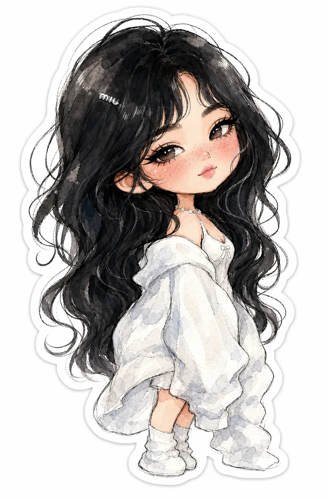 Image to Image Generator · Chibi · Chibi Watercolor Sticker