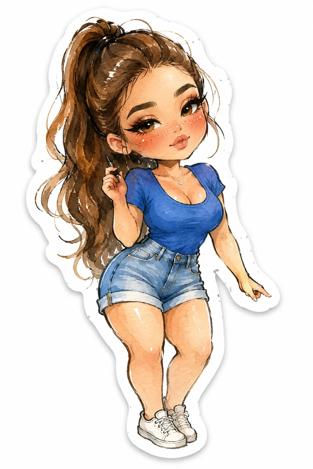 Image to Image Generator · Chibi · Chibi Watercolor Sticker