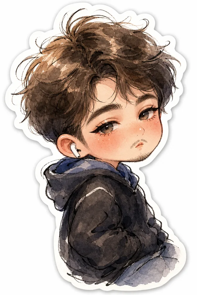 Image to Image Generator · Chibi · Chibi Watercolor Sticker