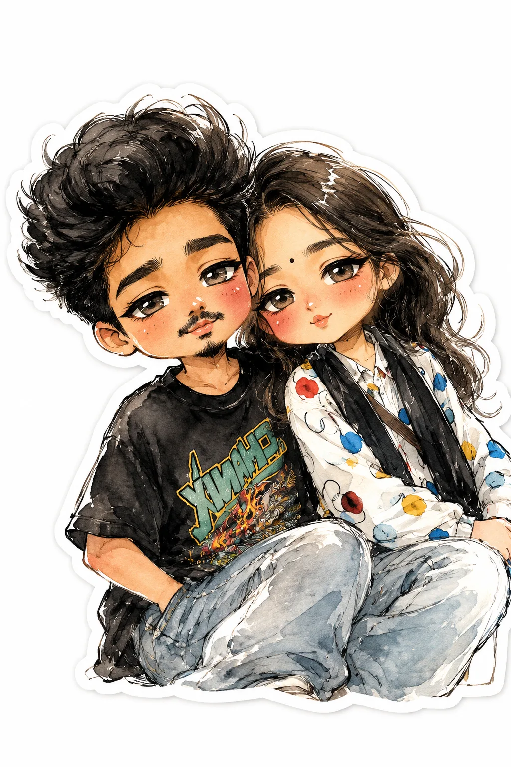 chibi_sticker_watercolor creation