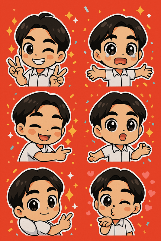 "auto shared by user of chibi Art community" - Created using AI Sticker Generator with chibi_emoji_stickers style in chibi category. Generated on August 8, 2025 using Image to Image generation method.