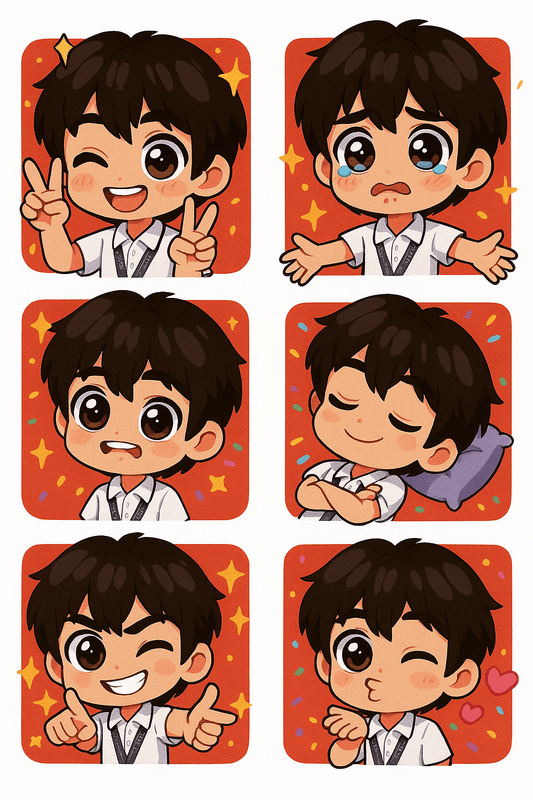 "auto shared by user of chibi Art community" - Created using AI Sticker Generator with chibi_emoji_stickers style in chibi category. Generated on August 8, 2025 using Image to Image generation method.