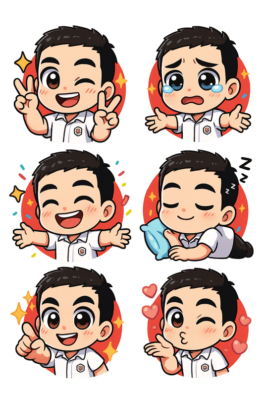 "auto shared by user of chibi Art community" - Created using AI Sticker Generator with chibi_emoji_stickers style in chibi category. Generated on August 8, 2025 using Image to Image generation method.