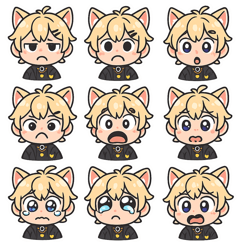 "auto shared by user of chibi Art community" - Created using AI Sticker Generator with chibi_emoji_stickers_9 style in sticker category. Generated on August 31, 2025 using Image to Image generation method.
