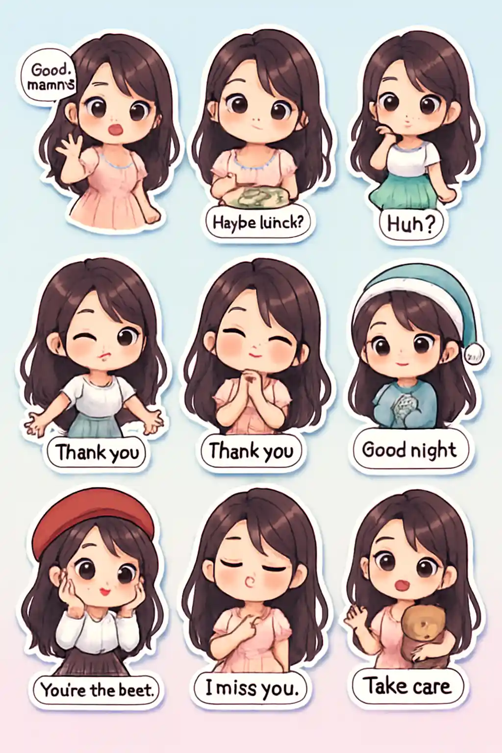 chibi_3d_emoji_word_1 - emoji_type chibi template