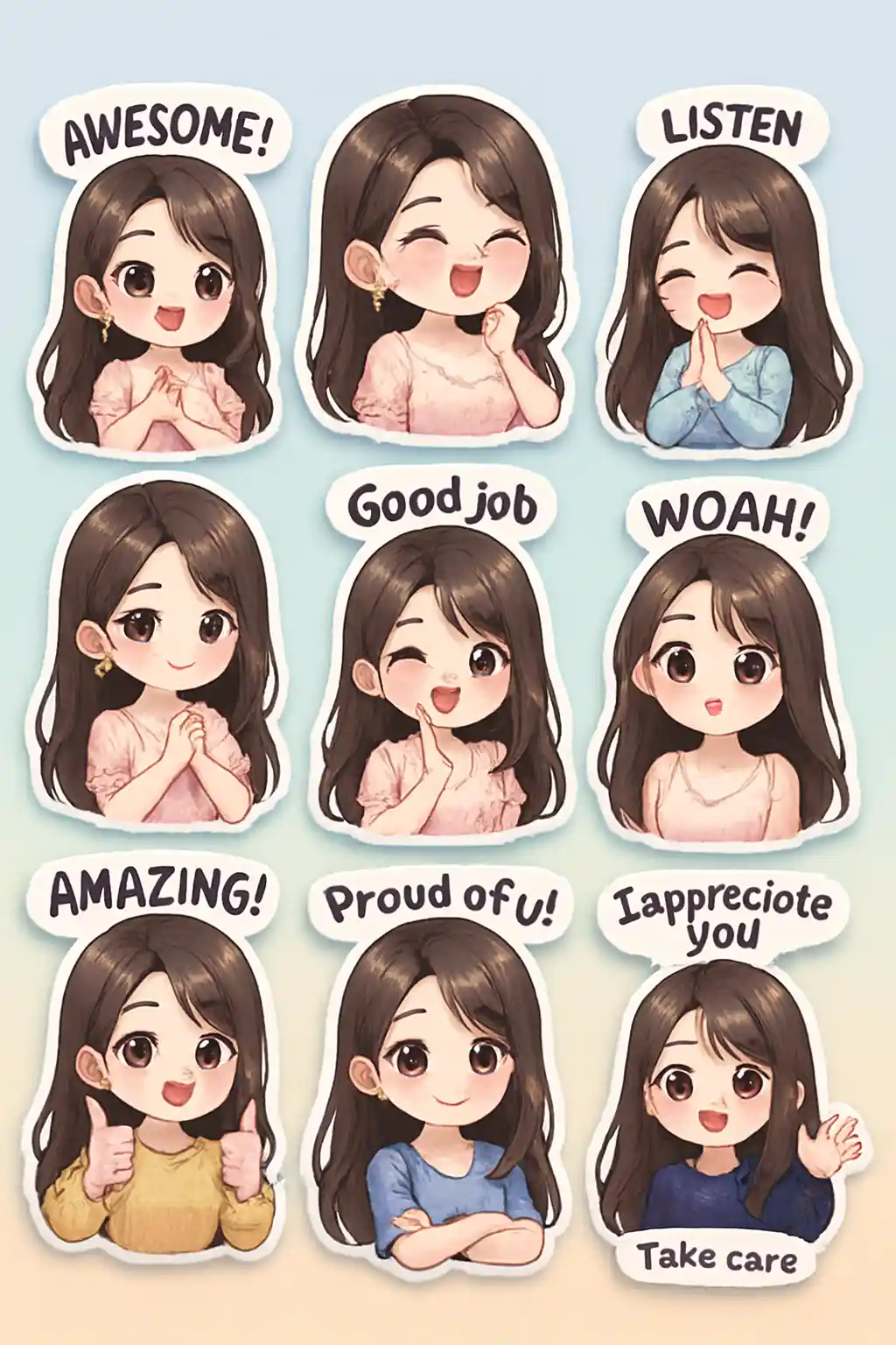 chibi_3d_emoji_word_2 - emoji_type chibi template