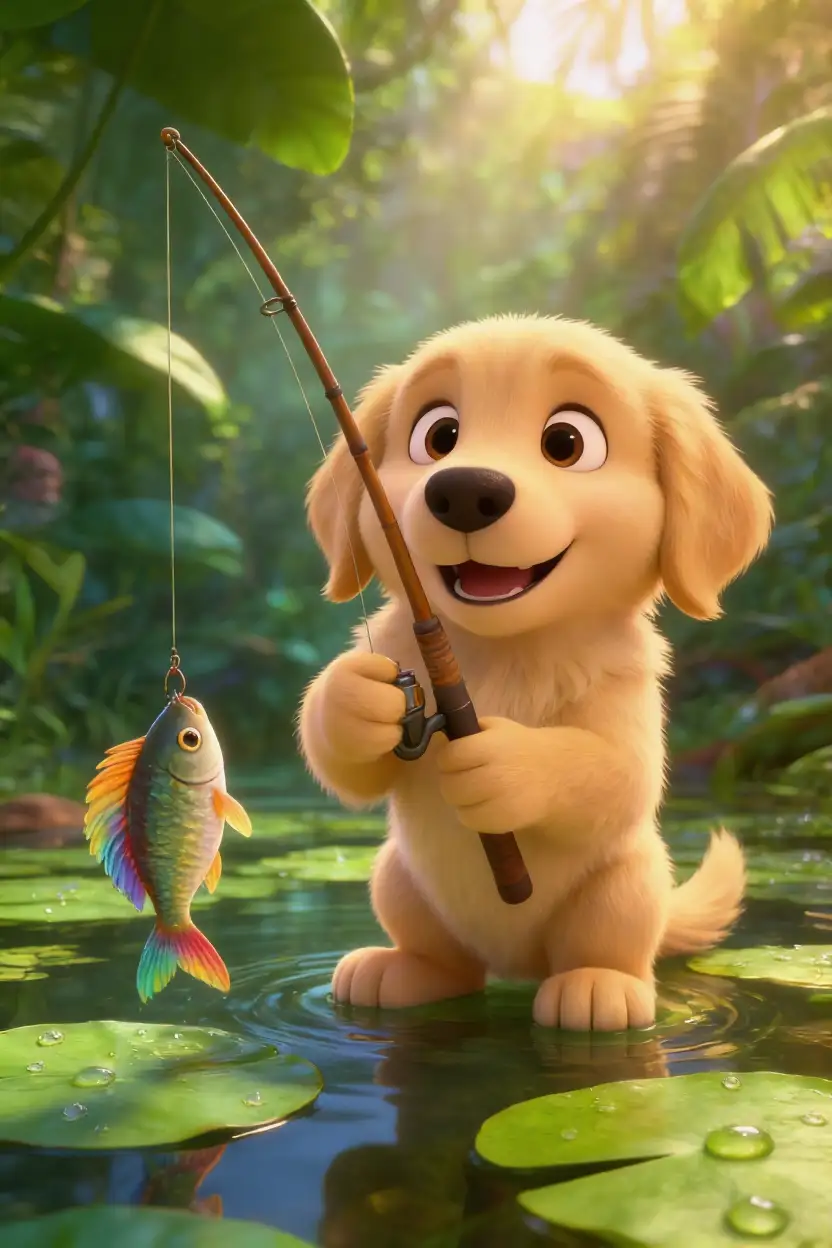 pet_pixar_amazon_fishing - pet_animation chibi template