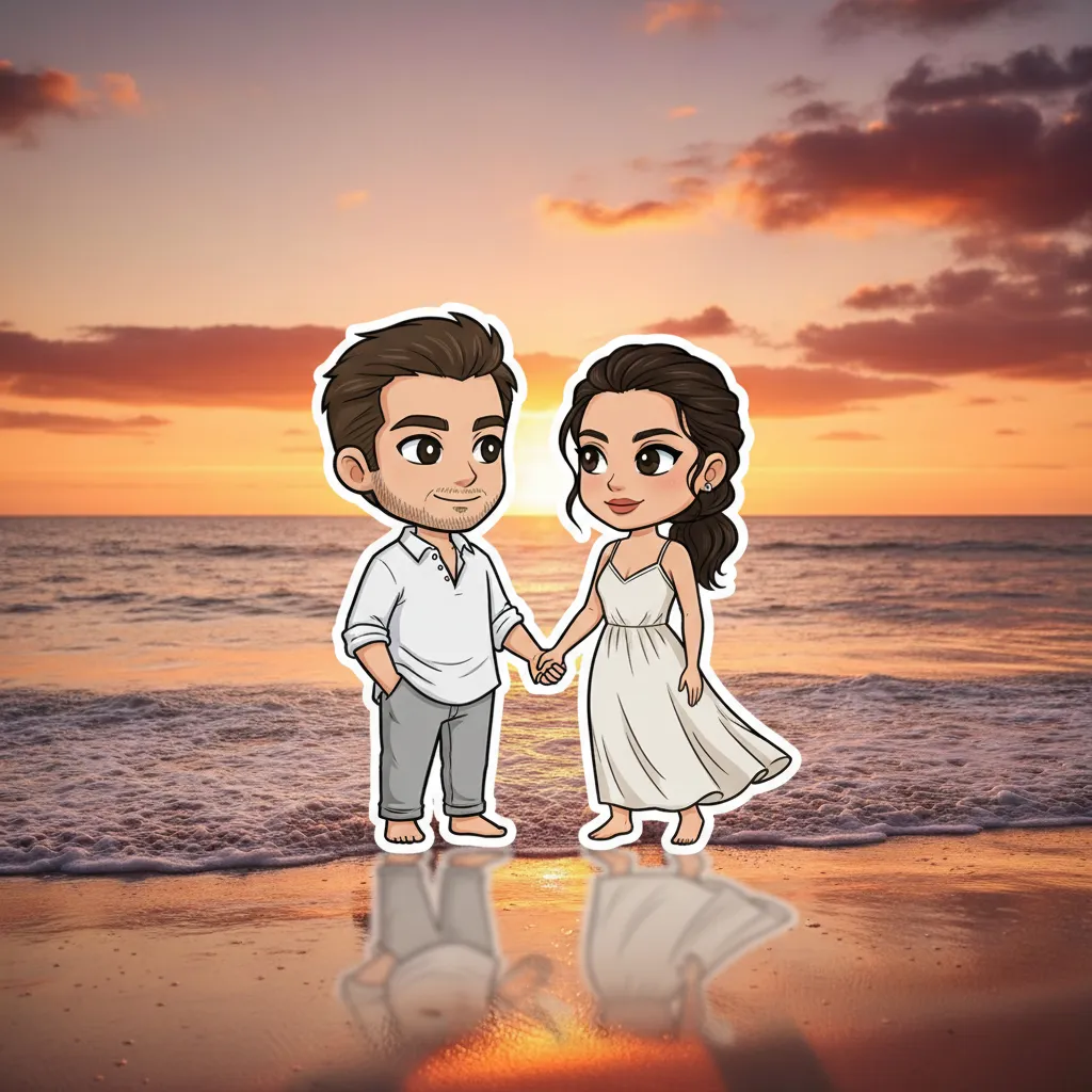 50+ artistic styles for AI couple photos including chibi couple