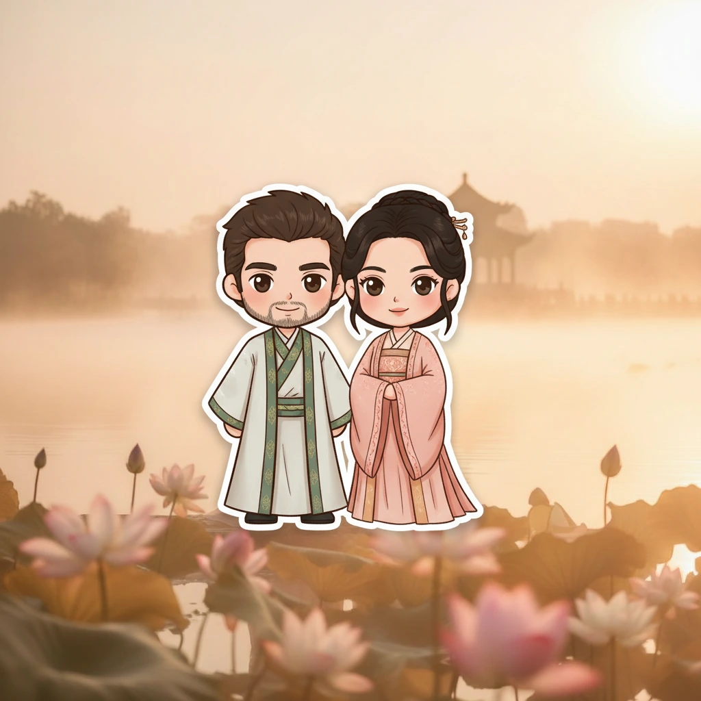 hangzhou_lotus_dawn_sticker - chibi_sticker chibi template