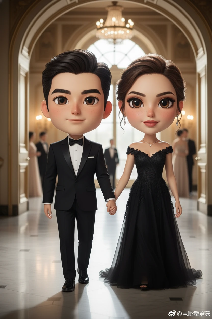 parisian_black_tie_refine_3d - chibi_3d chibi template