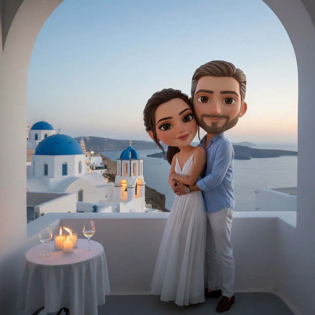 Long distance couple creating AI couple photos together with AI photo merge tool